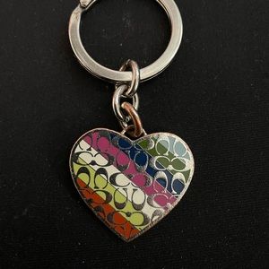Coach Heart Keychain